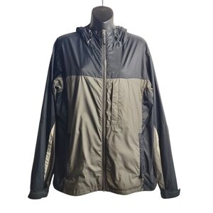 Columbia Men's Windbreaker Jacket Gray Zip Up Hooded Size M